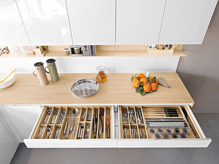 smart storage spaces in kitchen design